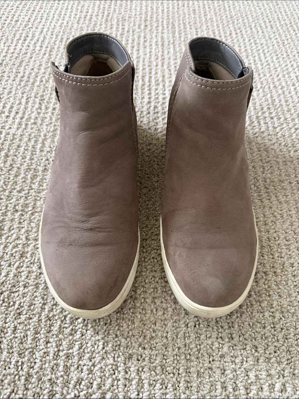 Naturalizer Taupe-Brown Slip-On Ankle Booties